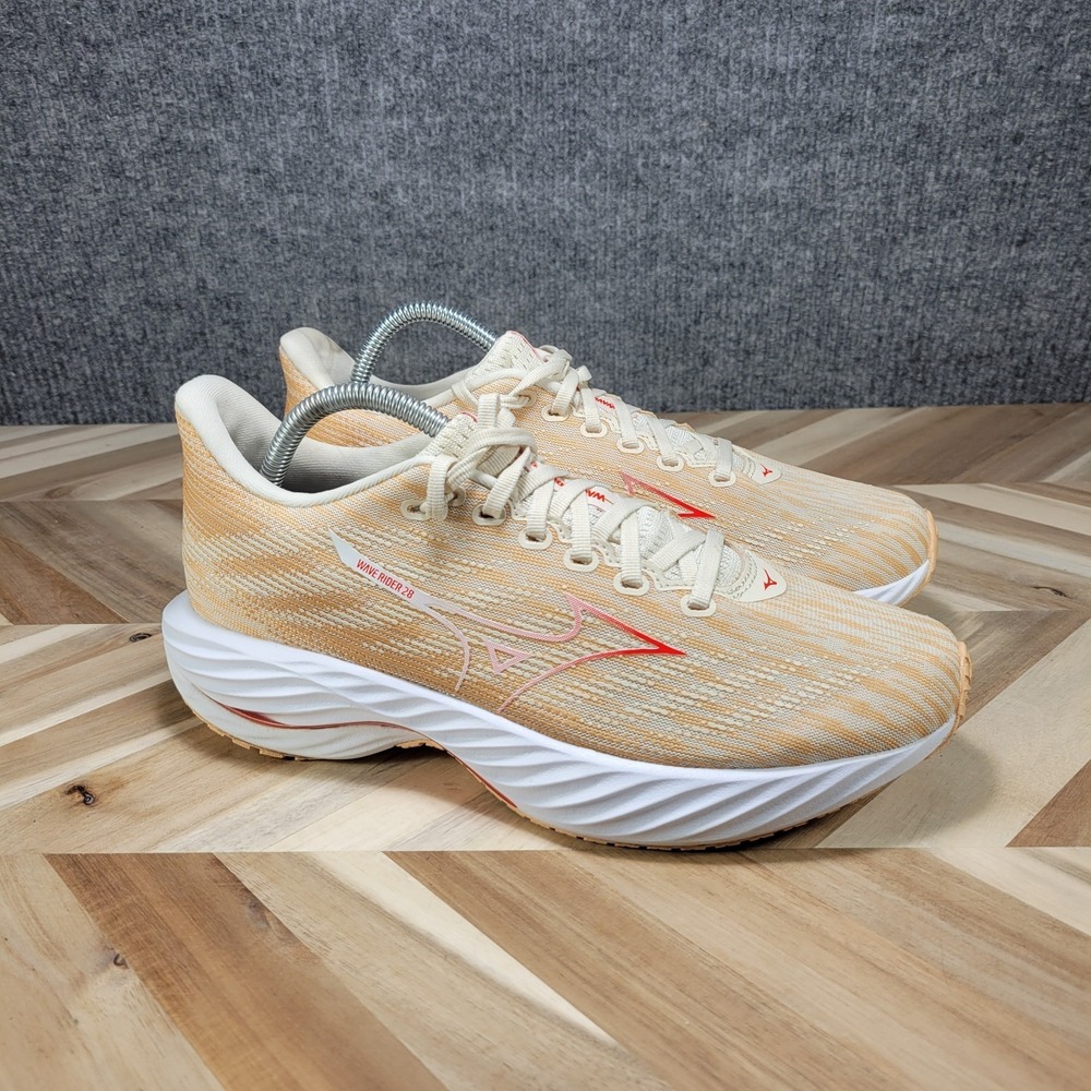 Mizuno Wave Rider 28 Women's 10 B Spicy Orange Running Athletic Shoes Tennis